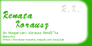 renata korausz business card